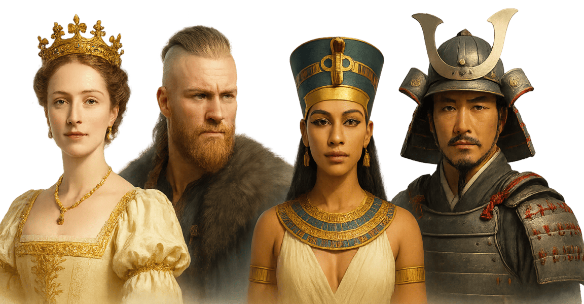 Legendäre Abstammungslinien - Adel, Wikinger, Pharao, Samurai